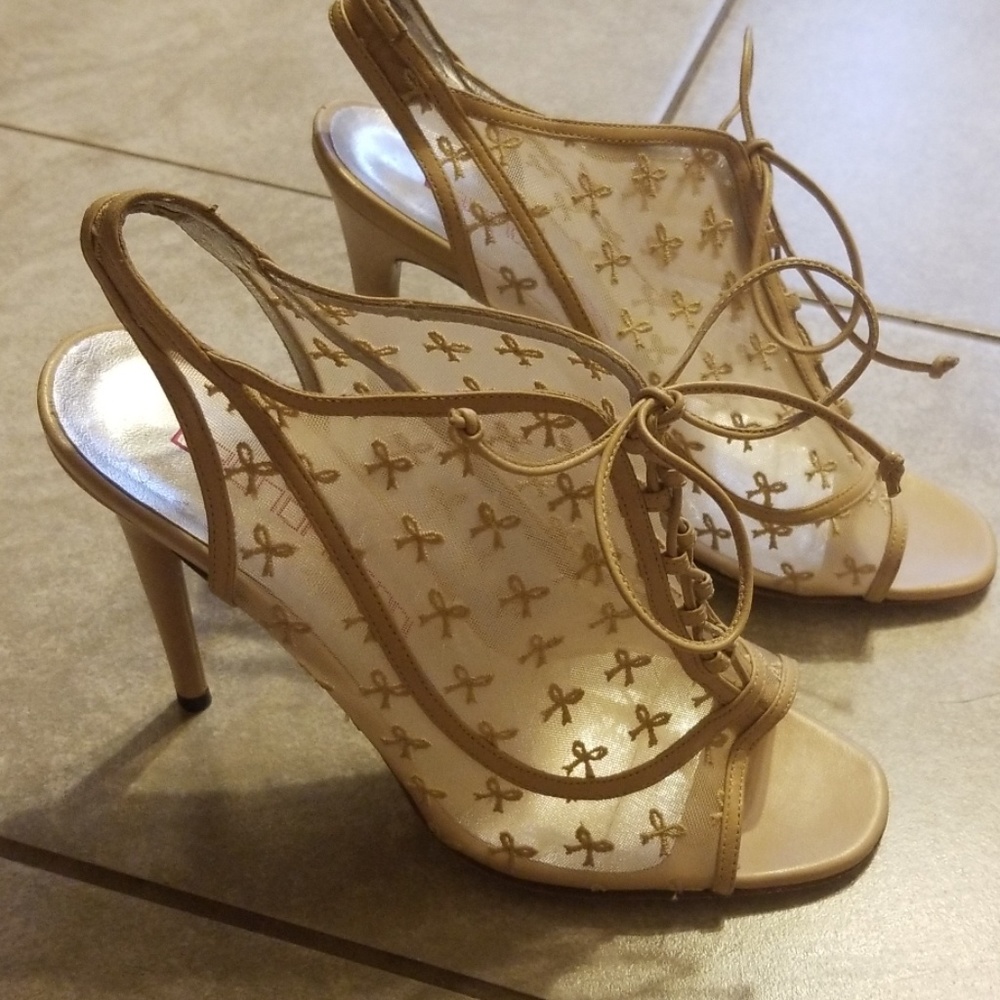 Peep toe stilettos